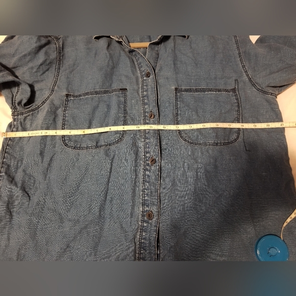 Madewell Long Sleeve shrit Blue Women's Size M - Picture 5 of 9